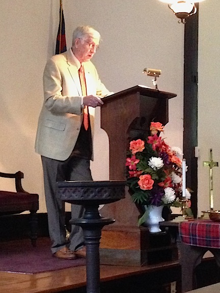 Rev. Tom Spence speaking