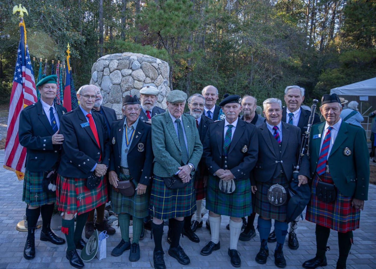 St. Andrew's members at dedication of memorial